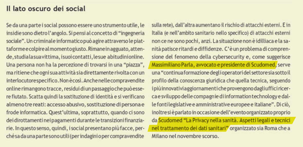 Articolo: "Il lato oscuro dei social"